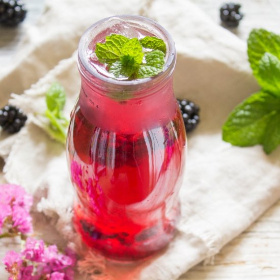 Sparkling Blackberry Mint Soda