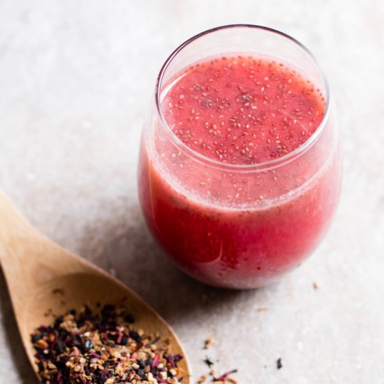 Strawberry Hibiscus Chia Fresca