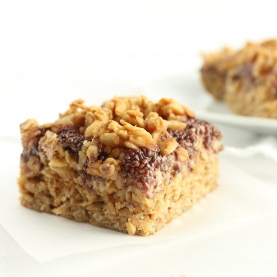 PB&J Baked Oatmeal Bars