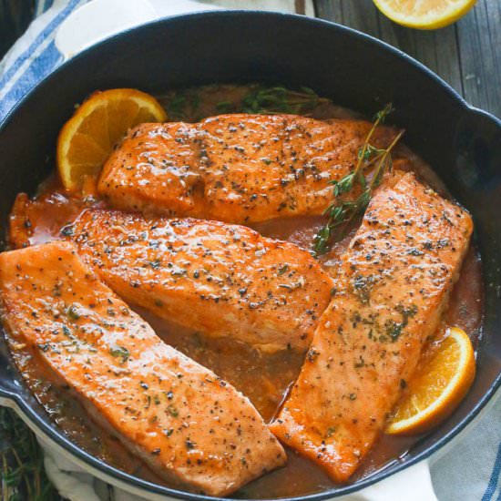 Orange Honey Glazed Salmon