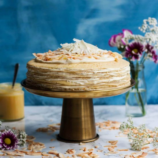 White Chocolate Lemon Crepe Cake