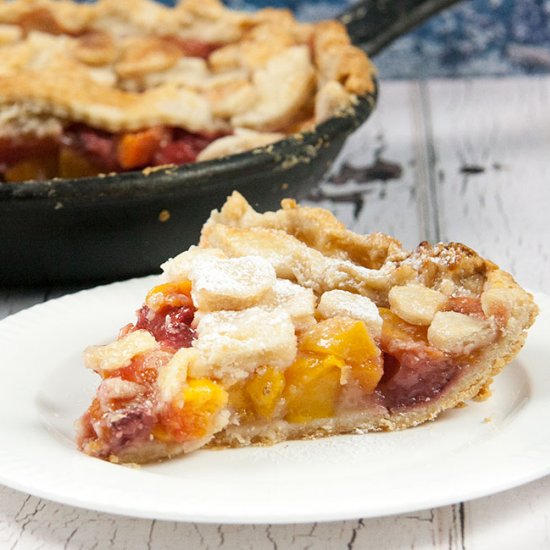 Peach Mango Sangria Skillet Pie