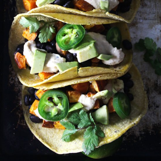 Black Bean & Sweet Potato Tacos