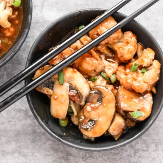 General Tso Cauliflower & Mushrooms