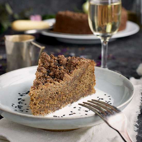 Black Sesame Crumb Cake