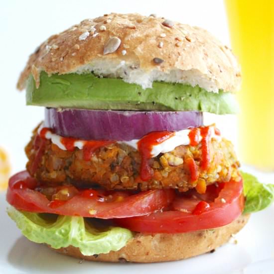 Indian Spiced Veggie Burgers