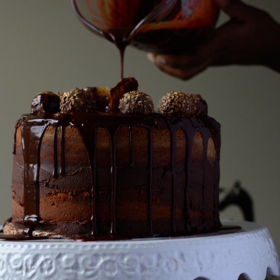 Ferrero Rocher White Chocolate Mud Sponge