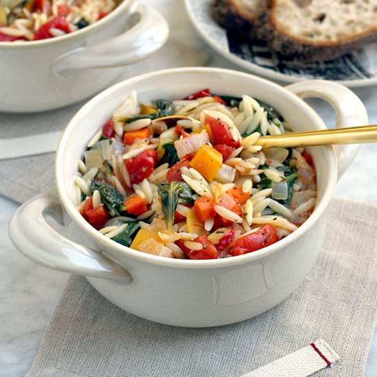 Healthy Vegetable and Orzo Soup