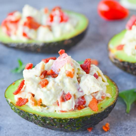 Chicken Club Stuffed Avocados