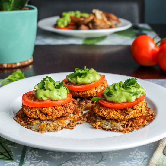 Vegan Sausages and Hash Browns