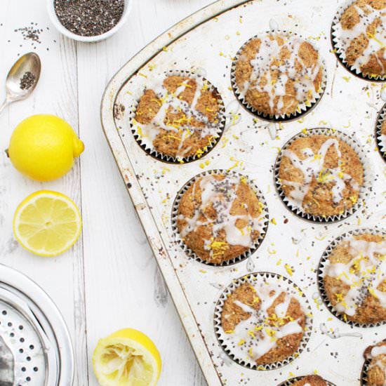 Lemon & Chia Seed Muffins [vegan]