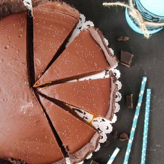 Salted Caramel Chocolate Tart