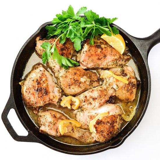 Lemon Oregano Skillet Chicken