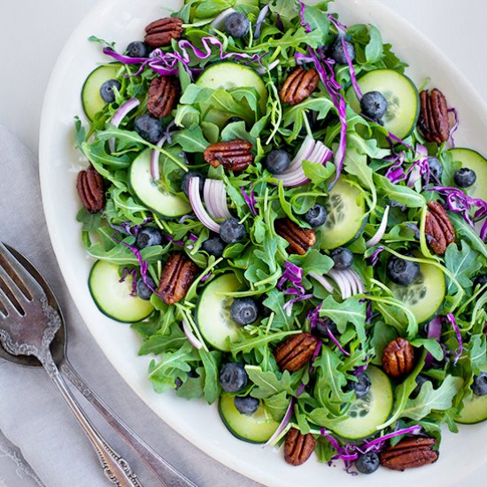 Arugula Blueberry Feta Salad