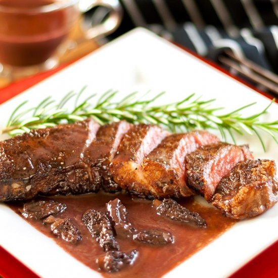 Steak with Morel & Ramp Bordelaise