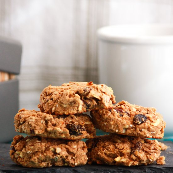 Apple Raisin Protein Cookies