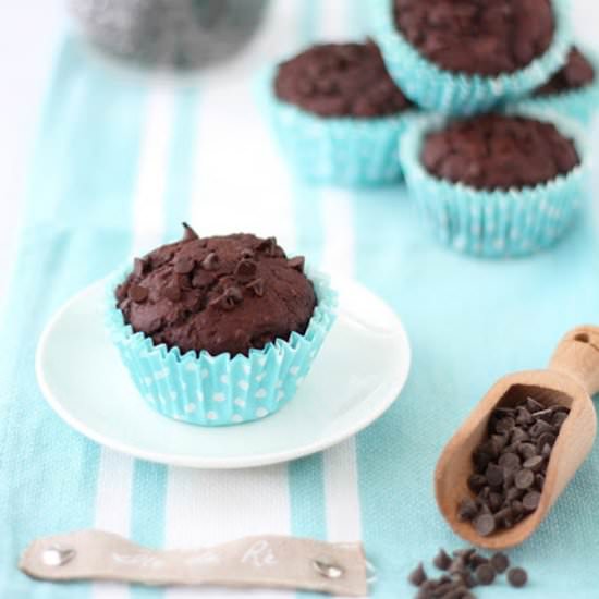 Chocolate ricotta muffins