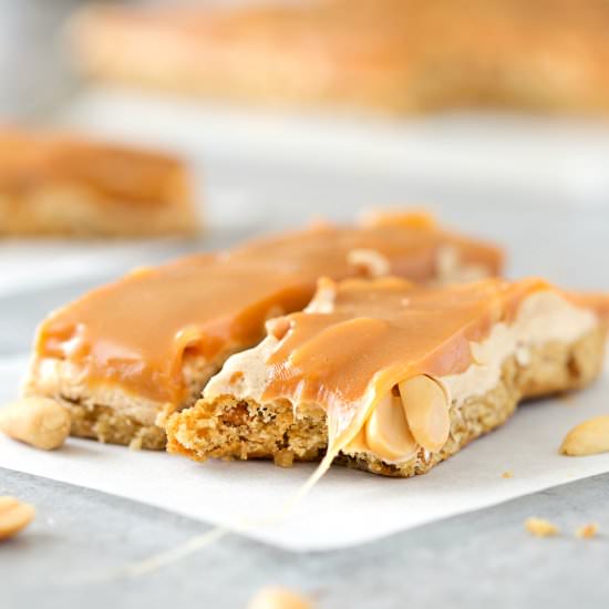 Salted Caramel Peanut Bars