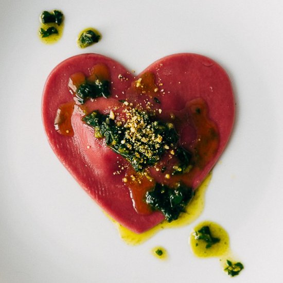 Beet Raviolis