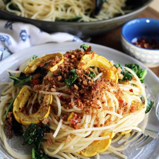 Kale Pasta with Delicata Squash