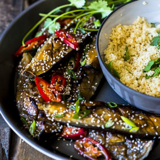 Miso Roasted Eggplant