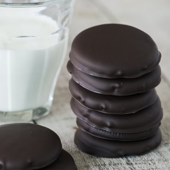 No Bake Vegan Thin Mint Cookies