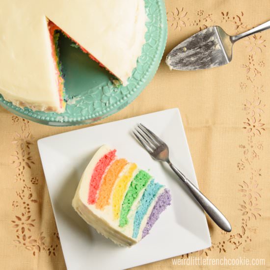 Homemade Rainbow Layer Cake