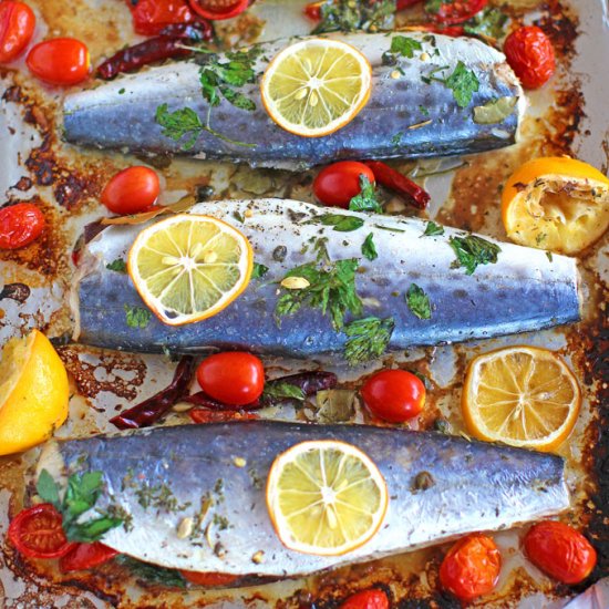 Oven Roasted Spanish Mackerel