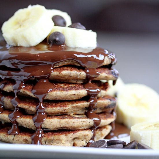 Banana Chocolate Chip Pancakes