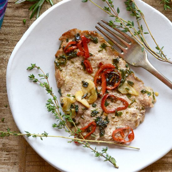 Pan Seared Veal with Fresh Herbs