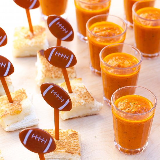 Tomato Soup Shots & Grilled Cheese