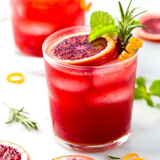 Sparkling Blood Orange Mocktail