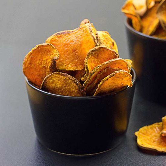 Oven-baked Masala Sweet Potato Chip