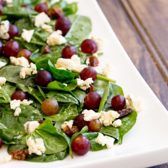 SPINACH GRAPE BLUE CHEESE SALAD