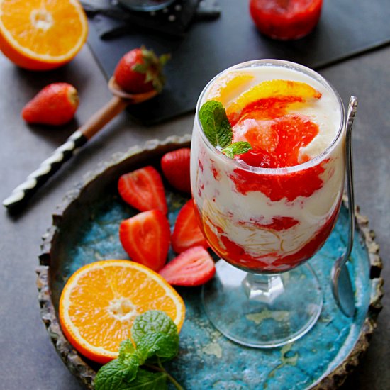 ORANGE STRAWBERRY FALOODA