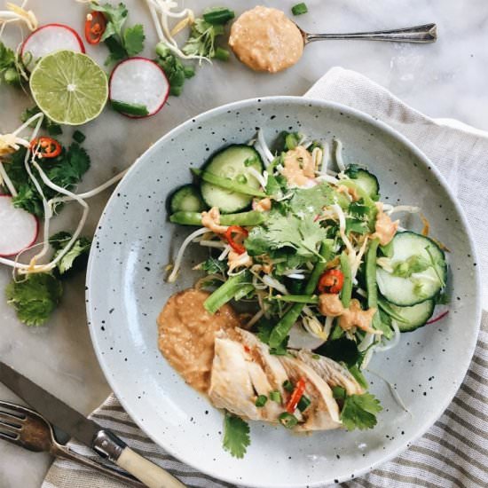 Coconut Poached Chicken Salad