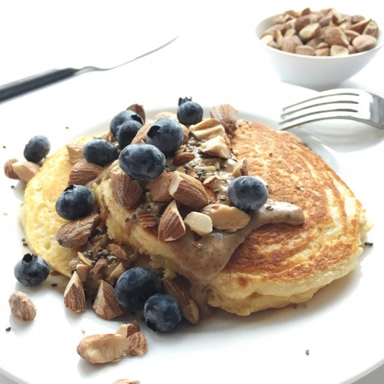 EasyToasted Almond Protein Pancakes