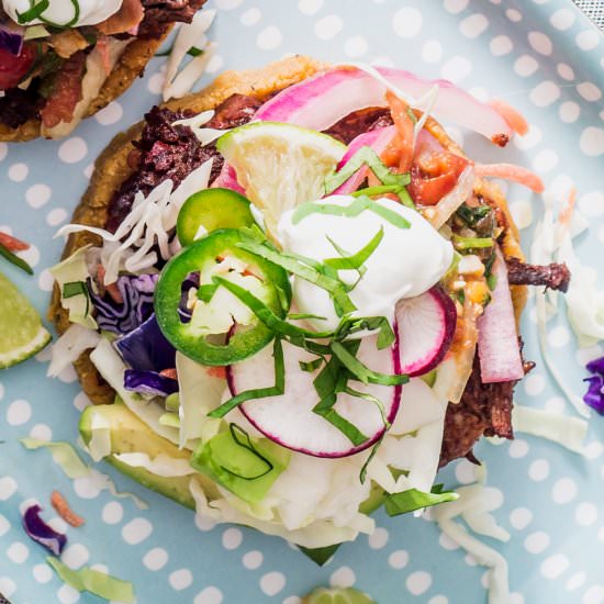 Shredded Beef Sopes