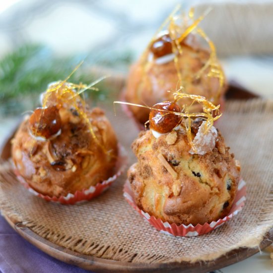 Muffins with chestnut cream