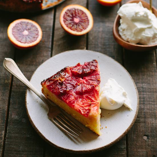 Blood Orange Almond Cake w/ Yogurt