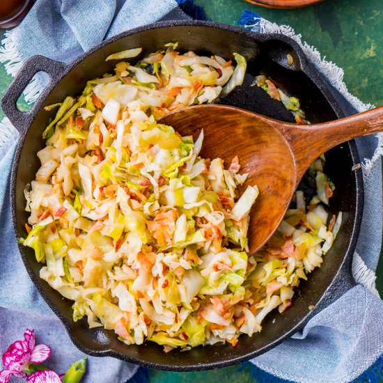 Irish Fried Cabbage and Bacon