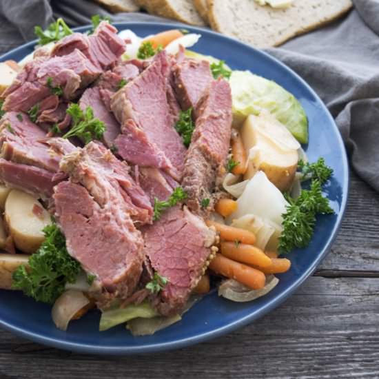 Crockpot Corn Beef and Cabbage