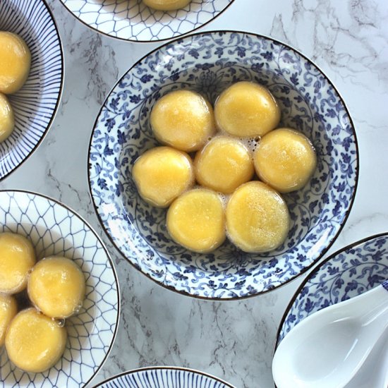 butternut tang yuan with red bean