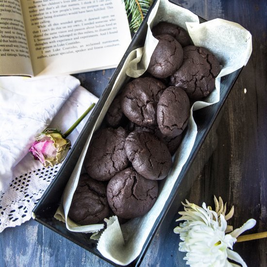 Eggless Triple Chocolate Cookies