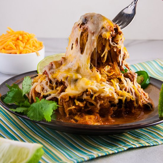 Chicken Enchilada Spaghetti Squash