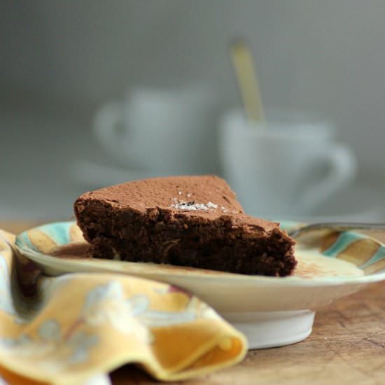 Chocolate Cake with Crème Anglaise