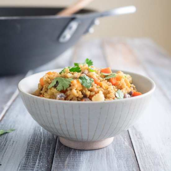 Fried Millet with Curry Cauliflower