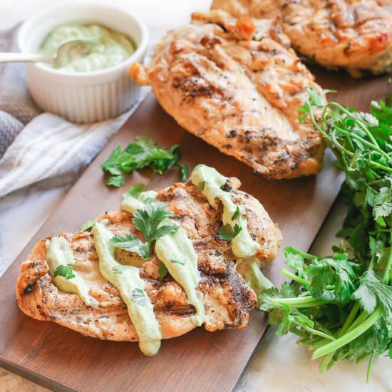 Cilantro Avocado Cream Chicken