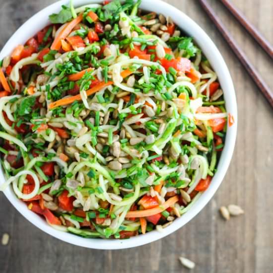 Low Fodmap Asian Zoodle Salad