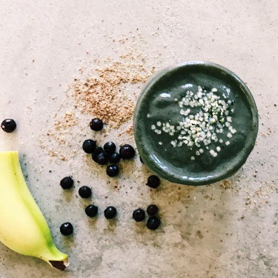 Vegan Low-Sugar Blueberry Smoothie